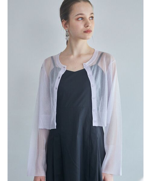 MERCURYDUO(マーキュリーデュオ)の「スパークルシアーカーデ(カーディガン/ボレロ・レディース・オフホワイト/オレンジ/ラベンダー・FREE)」の13枚目の写真