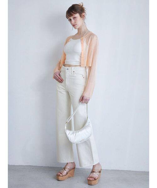 MERCURYDUO(マーキュリーデュオ)の「スパークルシアーカーデ(カーディガン/ボレロ・レディース・オフホワイト/オレンジ/ラベンダー・FREE)」の16枚目の写真