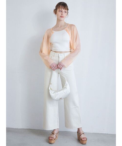 MERCURYDUO(マーキュリーデュオ)の「スパークルシアーカーデ(カーディガン/ボレロ・レディース・オフホワイト/オレンジ/ラベンダー・FREE)」の22枚目の写真