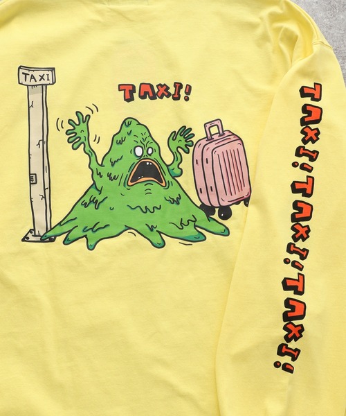 RAGEBLUE（レイジブルー）の「【toothblue/トゥースブルー】イラストレーターコラボ/ルーズロンT（Tシャツ/カットソー・メンズ・ブラック/イエロー/オレンジ/ホワイト・LARGE/MEDIUM）」の22枚目の写真