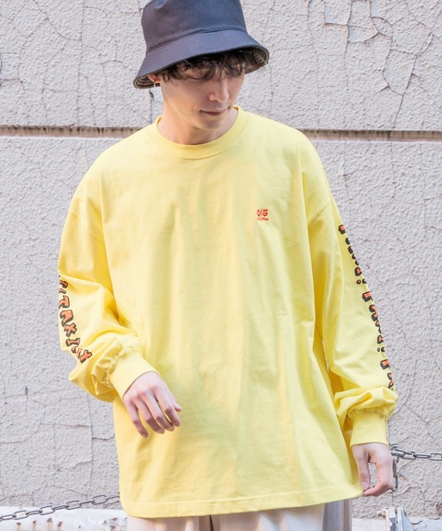 RAGEBLUE（レイジブルー）の「【toothblue/トゥースブルー】イラストレーターコラボ/ルーズロンT（Tシャツ/カットソー・メンズ・ブラック/イエロー/オレンジ/ホワイト・LARGE/MEDIUM）」の12枚目の写真