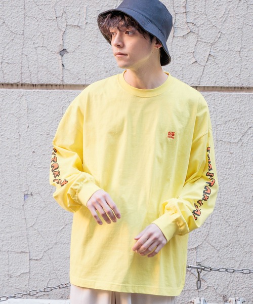 RAGEBLUE（レイジブルー）の「【toothblue/トゥースブルー】イラストレーターコラボ/ルーズロンT（Tシャツ/カットソー・メンズ・ブラック/イエロー/オレンジ/ホワイト・LARGE/MEDIUM）」の5枚目の写真