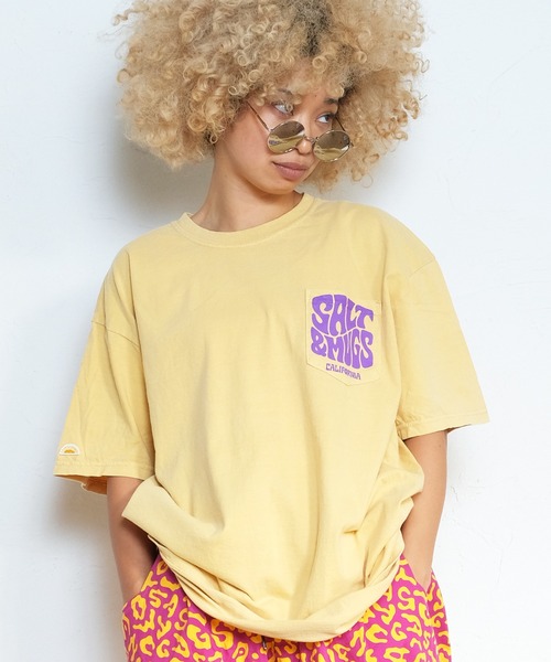 SALT&MUGS(ソルトアンドマグス)の「Psyche Logo Pkt Tee(Tシャツ/カットソー・メンズ・ホワイト/ブラック/イエロー/グリーン・MEDIUM/LARGE/X-LARGE)」の1枚目の写真