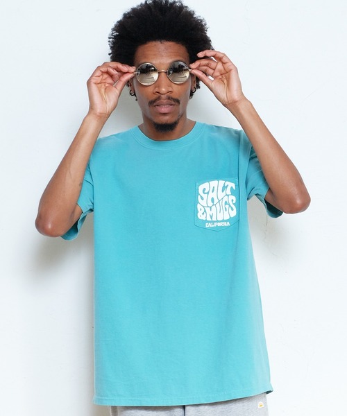 SALT&MUGS(ソルトアンドマグス)の「Psyche Logo Pkt Tee(Tシャツ/カットソー・メンズ・ホワイト/ブラック/イエロー/グリーン・MEDIUM/LARGE/X-LARGE)」の4枚目の写真