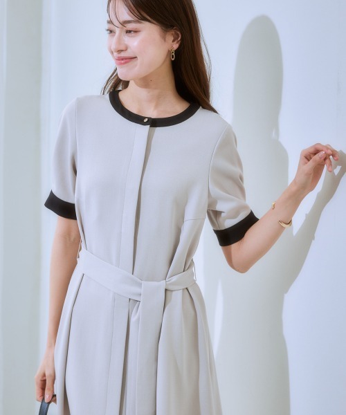 7days Life Styling(セブンデイズライフスタイリング)の「【洗濯機で洗える】 ドビー素材アンサンブルスーツセット(スーツセット・レディース・グレイッシュベージュ/ブラック系・L/M/S/LL)」の18枚目の写真