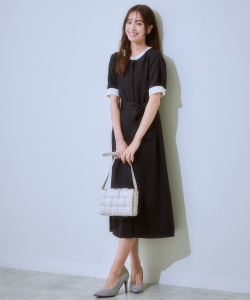 7days Life Styling(セブンデイズライフスタイリング)の「【洗濯機で洗える】 ドビー素材アンサンブルスーツセット(スーツセット・レディース・グレイッシュベージュ/ブラック系・L/M/S/LL)」の13枚目の写真