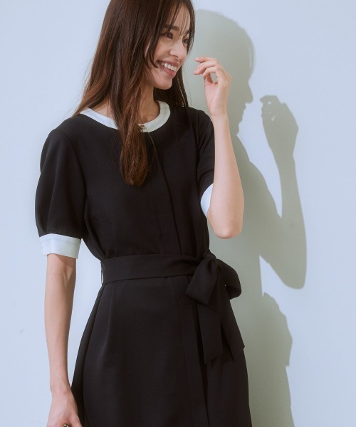 7days Life Styling(セブンデイズライフスタイリング)の「【洗濯機で洗える】 ドビー素材アンサンブルスーツセット(スーツセット・レディース・グレイッシュベージュ/ブラック系・L/M/S/LL)」の7枚目の写真