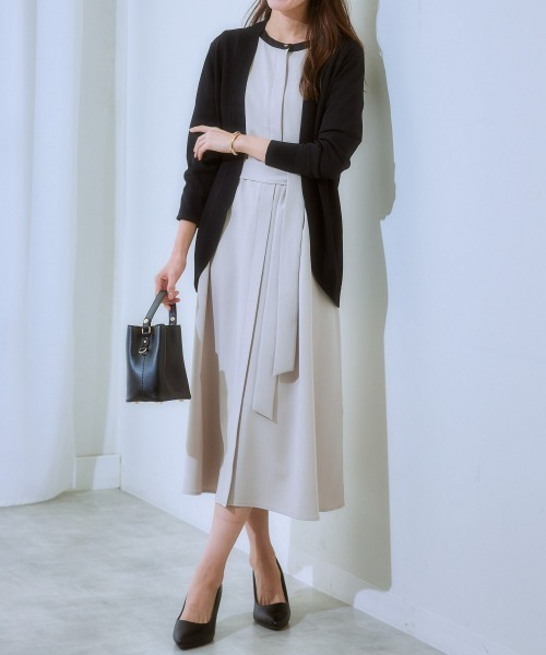 7days Life Styling(セブンデイズライフスタイリング)の「【洗濯機で洗える】 ドビー素材アンサンブルスーツセット(スーツセット・レディース・グレイッシュベージュ/ブラック系・L/M/S/LL)」の14枚目の写真