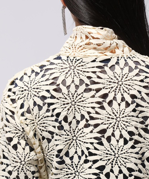 HARE（ハレ）の「レースZIPショートカーディガン(HARE)（カーディガン/ボレロ・レディース・アイボリー/ブラック・FREE）」の17枚目の写真