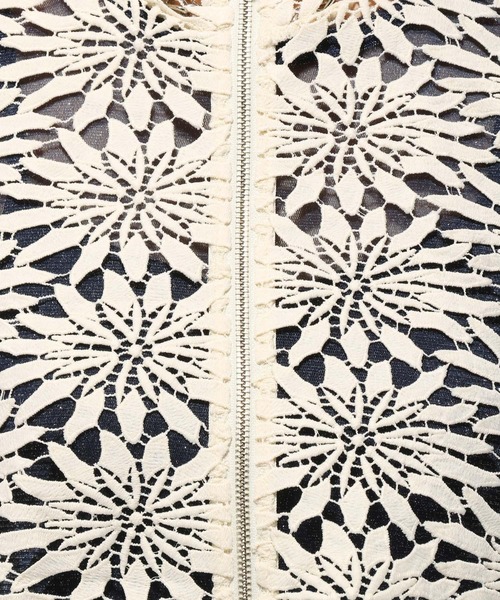 HARE（ハレ）の「レースZIPショートカーディガン(HARE)（カーディガン/ボレロ・レディース・アイボリー/ブラック・FREE）」の18枚目の写真