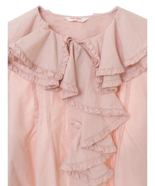 日曜限定中⭐︎ピンクハウス　お洒落なラッセルカラーブラウス　新品 PINK HOUSE（ピンクハウス）の「ラッセルカラーブラウス（シャツ