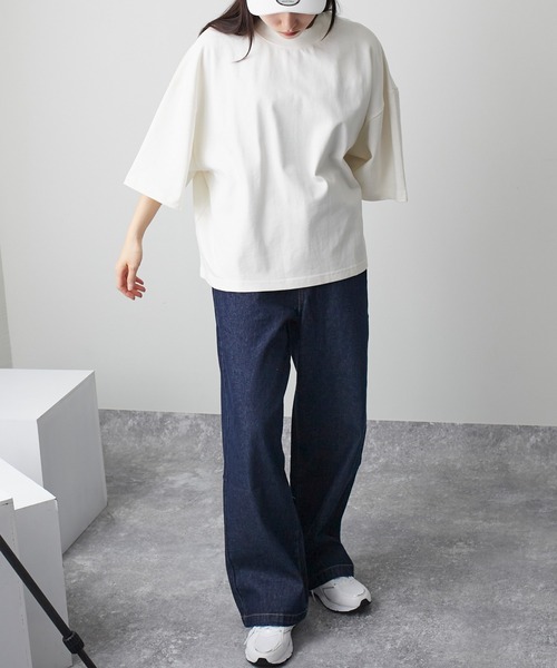 ANOTHER S（アナザーエス）の「綿100%ルーズプルオーバー（Tシャツ/カットソー・レディース・アイボリー/ブラック・M）」の7枚目の写真