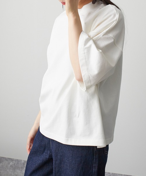 ANOTHER S（アナザーエス）の「綿100%ルーズプルオーバー（Tシャツ/カットソー・レディース・アイボリー/ブラック・M）」の8枚目の写真