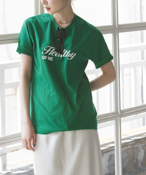 RITA（リタ）の「《NOBLE別注》RITA/リタ ロゴT（Tシャツ/カットソー・レディース・グリーン/ホワイト/ダークブルー/ベージュ・FREE）」の3枚目の写真