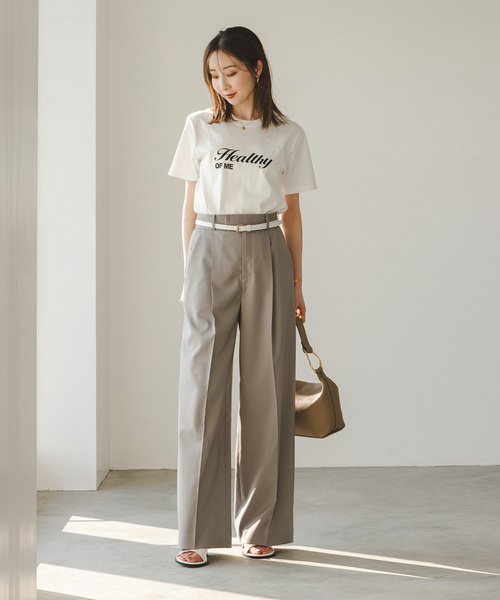 RITA（リタ）の「《NOBLE別注》RITA/リタ ロゴT（Tシャツ/カットソー・レディース・グリーン/ホワイト/ダークブルー/ベージュ・FREE）」の17枚目の写真