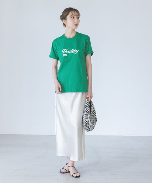 RITA（リタ）の「《NOBLE別注》RITA/リタ ロゴT（Tシャツ/カットソー・レディース・グリーン/ホワイト/ダークブルー/ベージュ・FREE）」の9枚目の写真