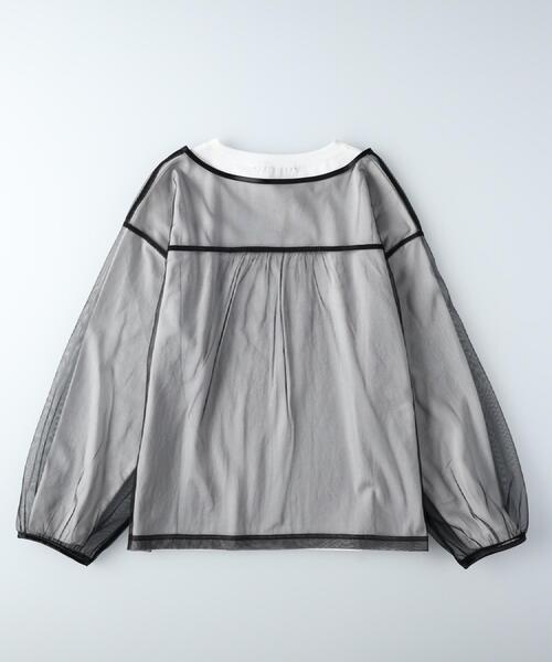 HONEYSUCKLE ROSE（ハニーサックルローズ）の「HONEYSUCKLE ROSE(ハニーサックルローズ)【レディース】チュールレイヤード長袖Tシャツ（Tシャツ/カットソー・レディース・ブラック/ホワイト・M/L）」の21枚目の写真