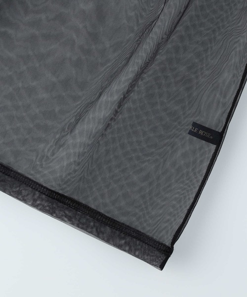 HONEYSUCKLE ROSE（ハニーサックルローズ）の「【HONEYSUCKLE ROSE】チュールレイヤード長袖Tシャツ（アンサンブル・レディース・ブラック/ホワイト・M/L）」の6枚目の写真