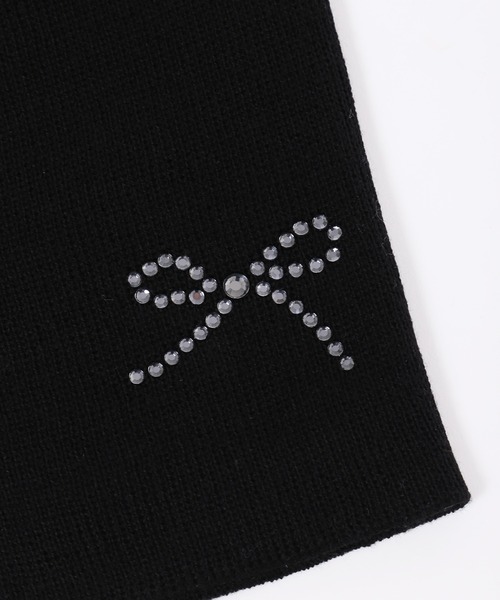 WC（ダブル シー）の「ビジューリボンビーニー（ニットキャップ/ビーニー・レディース・ホワイト/ブラック・FREE）」の8枚目の写真