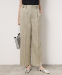 OPAQUE.CLIP | セットアップ対応/リネンライクワイドストレートパンツ【洗濯機洗い可】(その他パンツ)