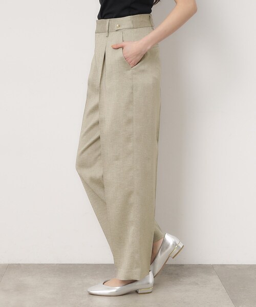 OPAQUE.CLIP(オペークドットクリップ)の「◆セットアップ対応/リネンライクワイドストレートパンツ【洗濯機洗い可】(その他パンツ・レディース・ブラック/ベージュ系その他7・38/42/40)」の7枚目の写真