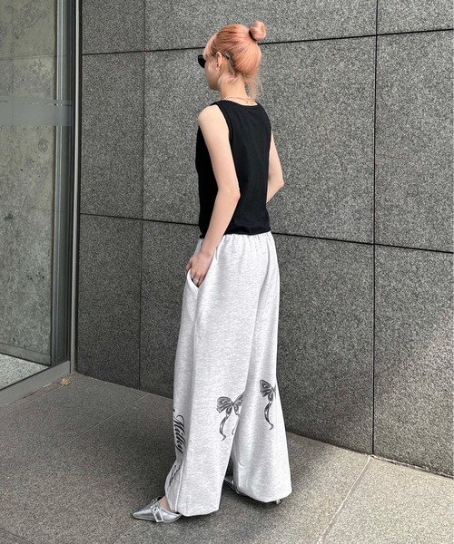 sedacle girl(セダクルガール)の「モチーフプリントスウェットパンツ(スウェットパンツ・レディース・ピンク/グレー/ブルー・FREE)」の10枚目の写真
