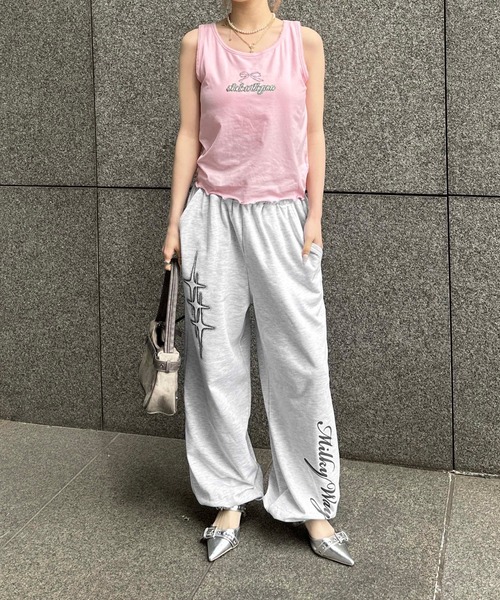 sedacle girl(セダクルガール)の「モチーフプリントスウェットパンツ(スウェットパンツ・レディース・ピンク/グレー/ブルー・FREE)」の12枚目の写真