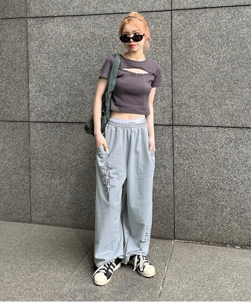 sedacle girl(セダクルガール)の「モチーフプリントスウェットパンツ(スウェットパンツ・レディース・ピンク/グレー/ブルー・FREE)」の17枚目の写真