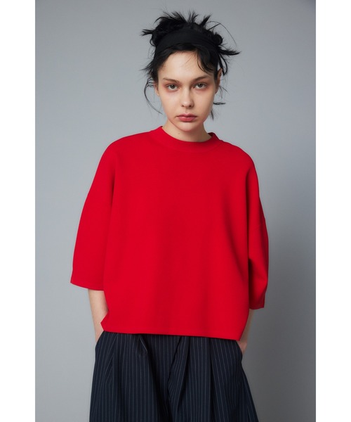 HeRIN.CYE(ヘリンドットサイ)の「Box knit tops ボックスニットトップス(ニット/セーター・レディース・オフホワイト/ブラック/レッド・FREE)」の3枚目の写真
