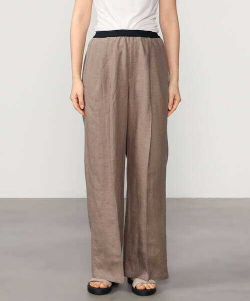 Bshop(ビショップ)の「BRACCAE | リネン ツータックパンツ WOMEN(スラックス・レディース・モカ/ライトグレー/ピンク/チャコール・2/1)」の10枚目の写真