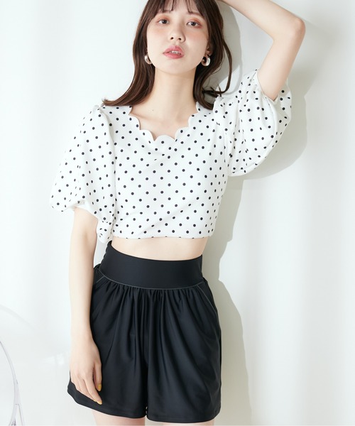 natural couture(ナチュラルクチュール)の「【水着】ハイウエストスタイルアップショーパン(水着・レディース・ブラック/ブラウン・SMALL/MEDIUM)」の13枚目の写真