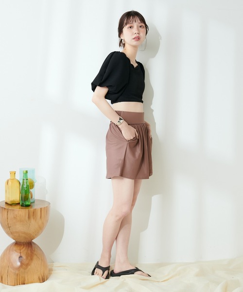 natural couture(ナチュラルクチュール)の「【水着】ハイウエストスタイルアップショーパン(水着・レディース・ブラック/ブラウン・SMALL/MEDIUM)」の21枚目の写真