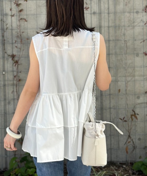 deux amour(ドゥーザムール)の「パール付きチュニック(チュニック・レディース・チェック/ホワイト/ブラック・FREE)」の11枚目の写真