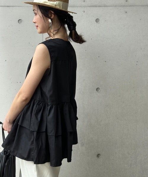 deux amour(ドゥーザムール)の「パール付きチュニック(チュニック・レディース・チェック/ホワイト/ブラック・FREE)」の19枚目の写真