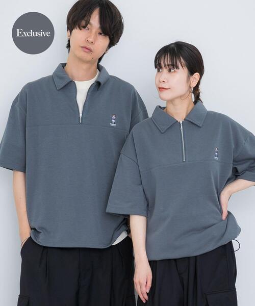SENSE OF PLACE by URBAN RESEARCH（センスオブプレイスバイアーバンリサーチ）の「『別注』TeddyBear×SENSE OF PLACE　テディベアハーフZIPスウェット（スウェット・メンズ・ピンク/チャコールグレー/グレー・MEDIUM/LARGE）」の2枚目の写真