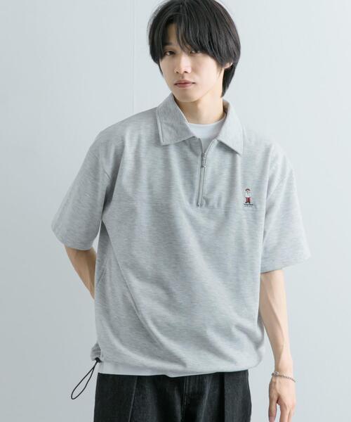 SENSE OF PLACE by URBAN RESEARCH（センスオブプレイスバイアーバンリサーチ）の「『別注』TeddyBear×SENSE OF PLACE　テディベアハーフZIPスウェット（スウェット・メンズ・ピンク/チャコールグレー/グレー・MEDIUM/LARGE）」の4枚目の写真