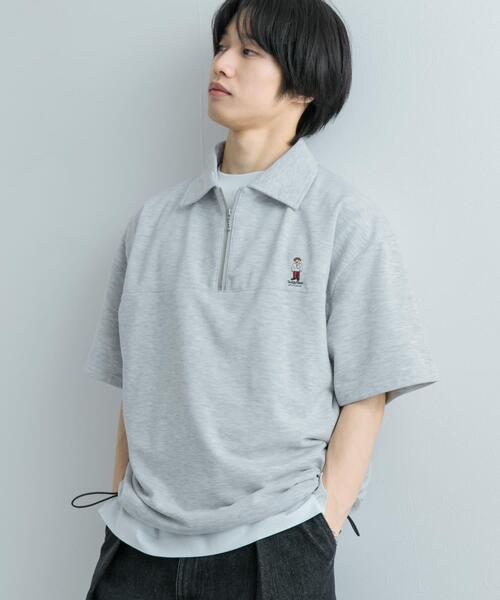 SENSE OF PLACE by URBAN RESEARCH（センスオブプレイスバイアーバンリサーチ）の「『別注』TeddyBear×SENSE OF PLACE　テディベアハーフZIPスウェット（スウェット・メンズ・ピンク/チャコールグレー/グレー・MEDIUM/LARGE）」の5枚目の写真