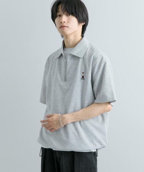 SENSE OF PLACE by URBAN RESEARCH（センスオブプレイスバイアーバンリサーチ）の「『別注』TeddyBear×SENSE OF PLACE　テディベアハーフZIPスウェット（スウェット・メンズ・ピンク/チャコールグレー/グレー・MEDIUM/LARGE）」の6枚目の写真