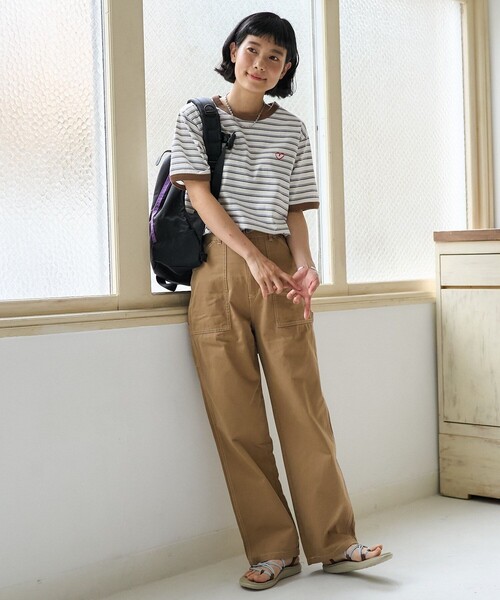 タグ付き新品★マルゴーヴィンテージ★　ハートフリンジTシャツ　ボーダー Margaux vintage [マルゴーヴィンテージ] ハートフリンジTシャツ