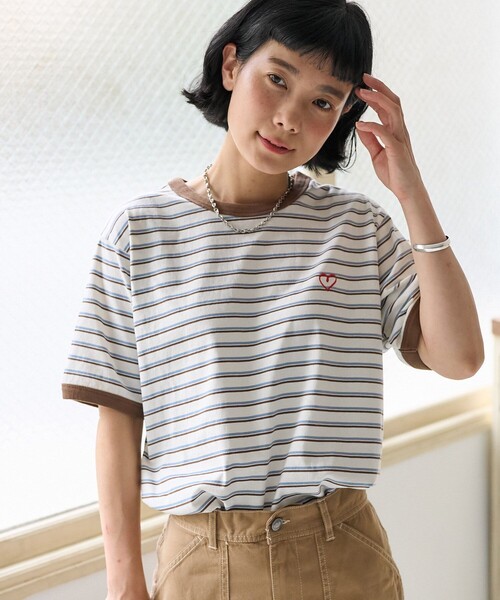 タグ付き新品★マルゴーヴィンテージ★　ハートフリンジTシャツ　ボーダー IMG_8898.jpg?crop=center&