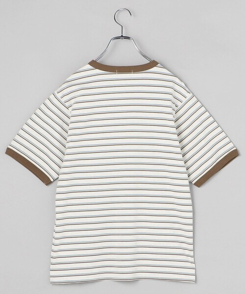 セール】ワンポイントハート刺繍 ボーダーリンガーTシャツ（T