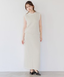 Dita Muaj.（ディータムアージュ）の「サマーニットチェックトップス【SET UP可】（ベスト）」