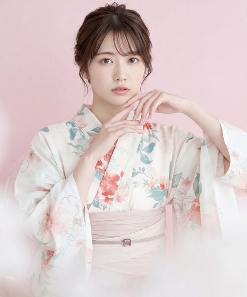SOUBIEN(ソウビエン)の「【floro by SOUBIEN】浴衣2点セット (浴衣+兵児帯)(浴衣・レディース・ブルー系その他/ホワイト系その他2/ホワイト系その他/ベージュ系その他/ホワイト系その他3/グリーン系その他/ホワイト系その他5/ブルー系その他2/ホワイト系その他4/スカイブルー系/ホワイト系2/ホワイト×パープル/ネイビー系/ホワイト系1/ホワイト系/ダルブルー系/イエロー× ブルー/ネイビー系1・FREE)」の8枚目の写真