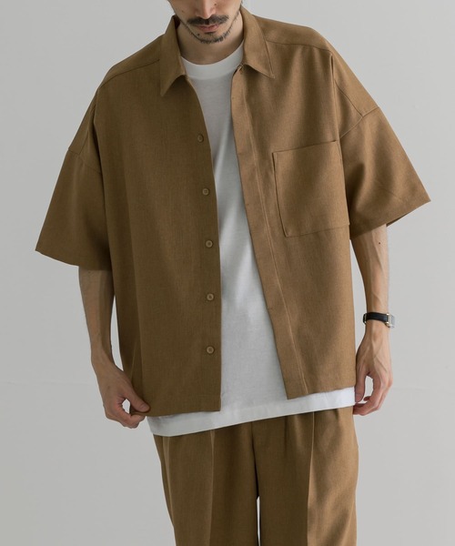 URBAN RESEARCH(アーバンリサーチ)の「URBAN RESEARCH iD LINEN LIKE TWILL SHIRTS(シャツ/ブラウス・メンズ・ベージュ/ブルー/グリーン/アイボリー・MEDIUM/LARGE)」の11枚目の写真