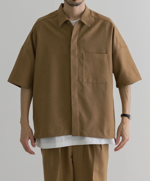 URBAN RESEARCH(アーバンリサーチ)の「URBAN RESEARCH iD LINEN LIKE TWILL SHIRTS(シャツ/ブラウス・メンズ・ベージュ/ブルー/グリーン/アイボリー・MEDIUM/LARGE)」の9枚目の写真