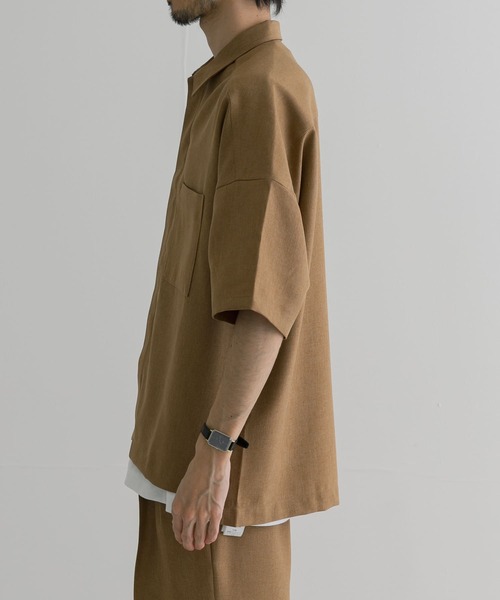 URBAN RESEARCH(アーバンリサーチ)の「URBAN RESEARCH iD LINEN LIKE TWILL SHIRTS(シャツ/ブラウス・メンズ・ベージュ/ブルー/グリーン/アイボリー・MEDIUM/LARGE)」の8枚目の写真