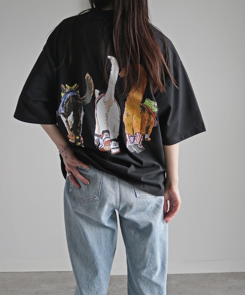 00's 蝶々プリントTシャツ itimi hooked toro shury 90's “WOLF” AOP！ オオカミ アニマルプリントTシャツ USA製