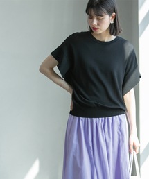 OPAQUE.CLIP | UV クールタッチ袖ヒラニット【接触冷感/抗ピル/洗濯機洗い可】(ニット/セーター)