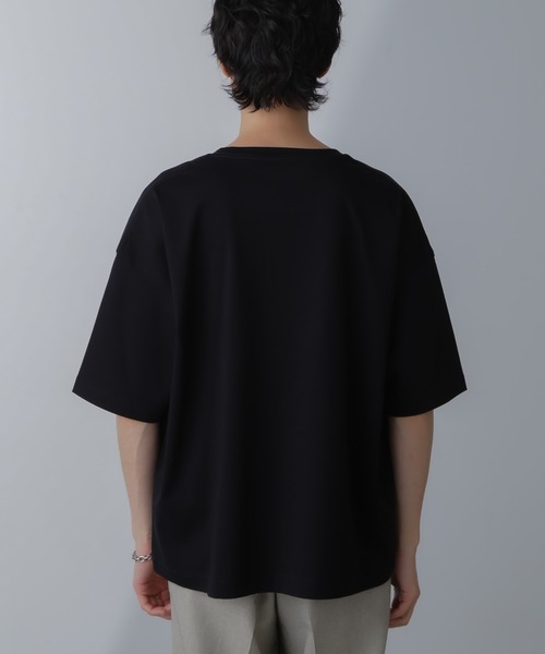 NANO universe（ナノユニバース）の「WEB限定/アンチスメル ルーズクルーネックTシャツ 半袖（Tシャツ/カットソー・メンズ・ブラック/ブルーグレー/ホワイト/グレー系その他4・L/M/S/XL）」の19枚目の写真