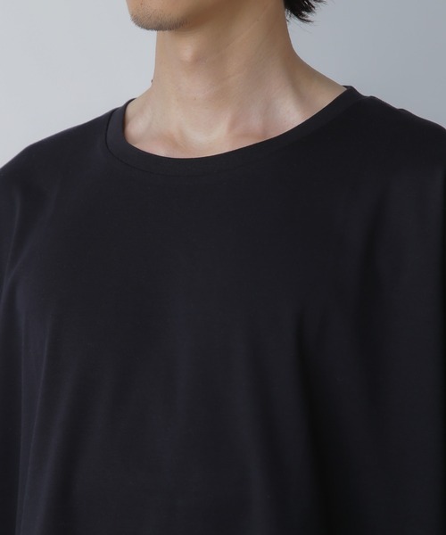 NANO universe（ナノユニバース）の「WEB限定/アンチスメル ルーズクルーネックTシャツ 半袖（Tシャツ/カットソー・メンズ・ブラック/ブルーグレー/ホワイト/グレー系その他4・L/M/S/XL）」の20枚目の写真